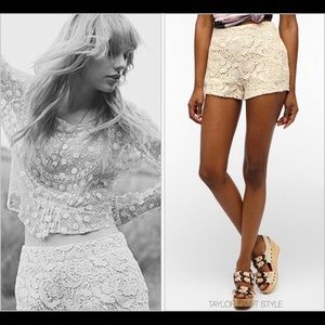 Urban Outfitters Mariposa Lace Shorts